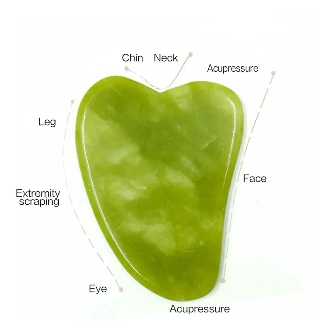 Natural Jade Roller + Gua Sha Natural Stone