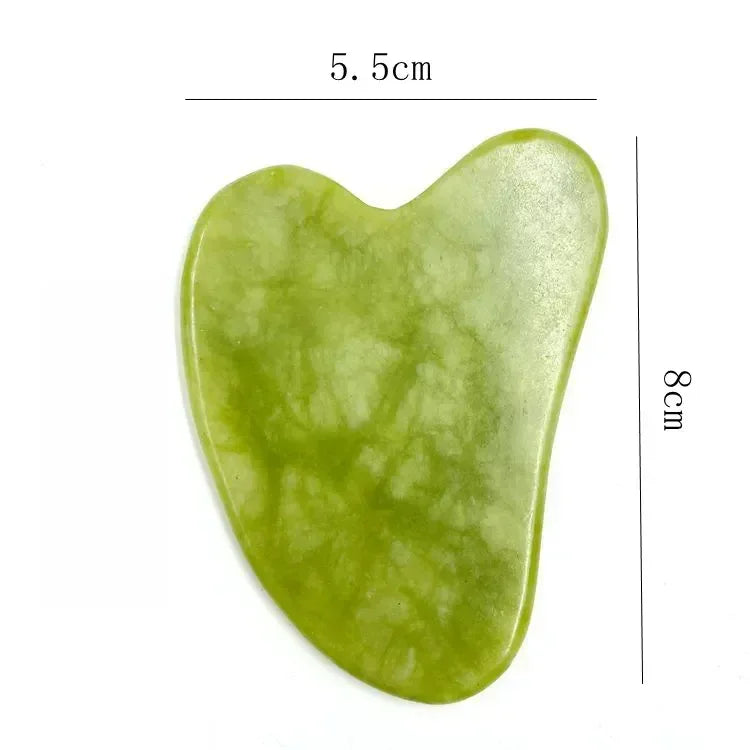 Natural Jade Roller + Gua Sha Natural Stone