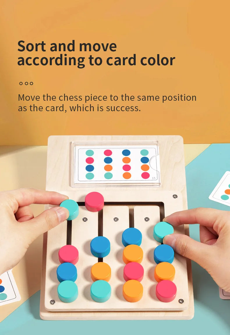 Wooden Colour Matching Cognition Game Board
