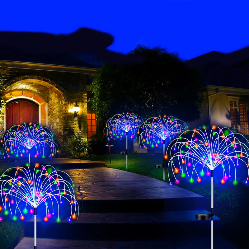 Solar Firework LED Stake Lights