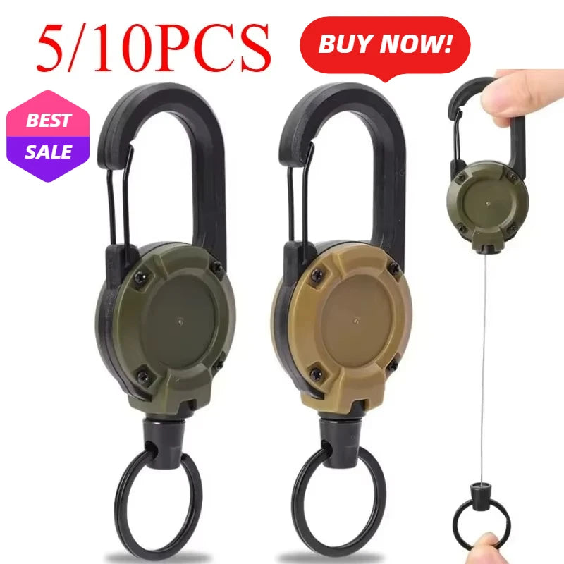 Outdoor Automatic Retractable Wire Rope Carabiner