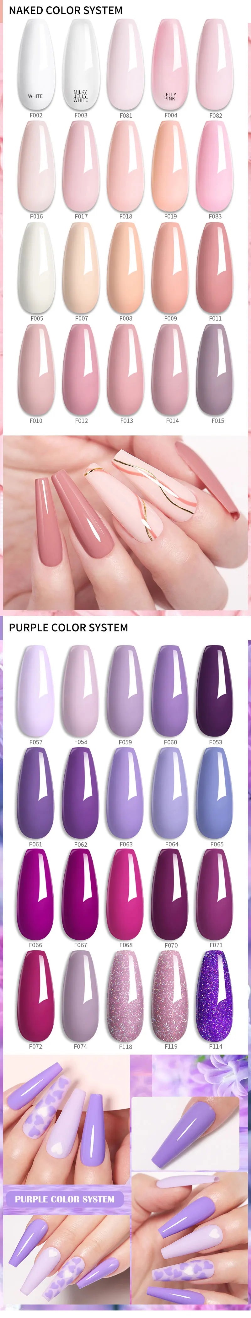 LILYCUTE 6Pcs/Set 7ML Gel DIY Nail Polish