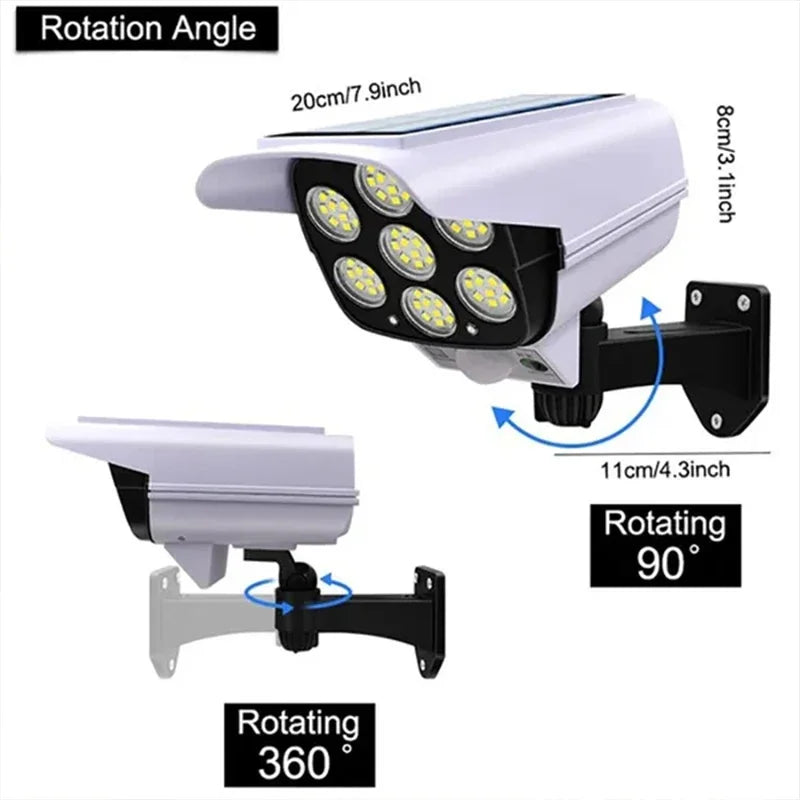 LED Motion Sensor Solar Light Dummy Security Camera