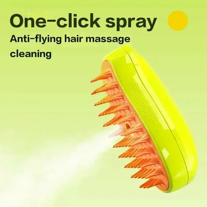 3 in 1 Pet Grooming Steam Brush