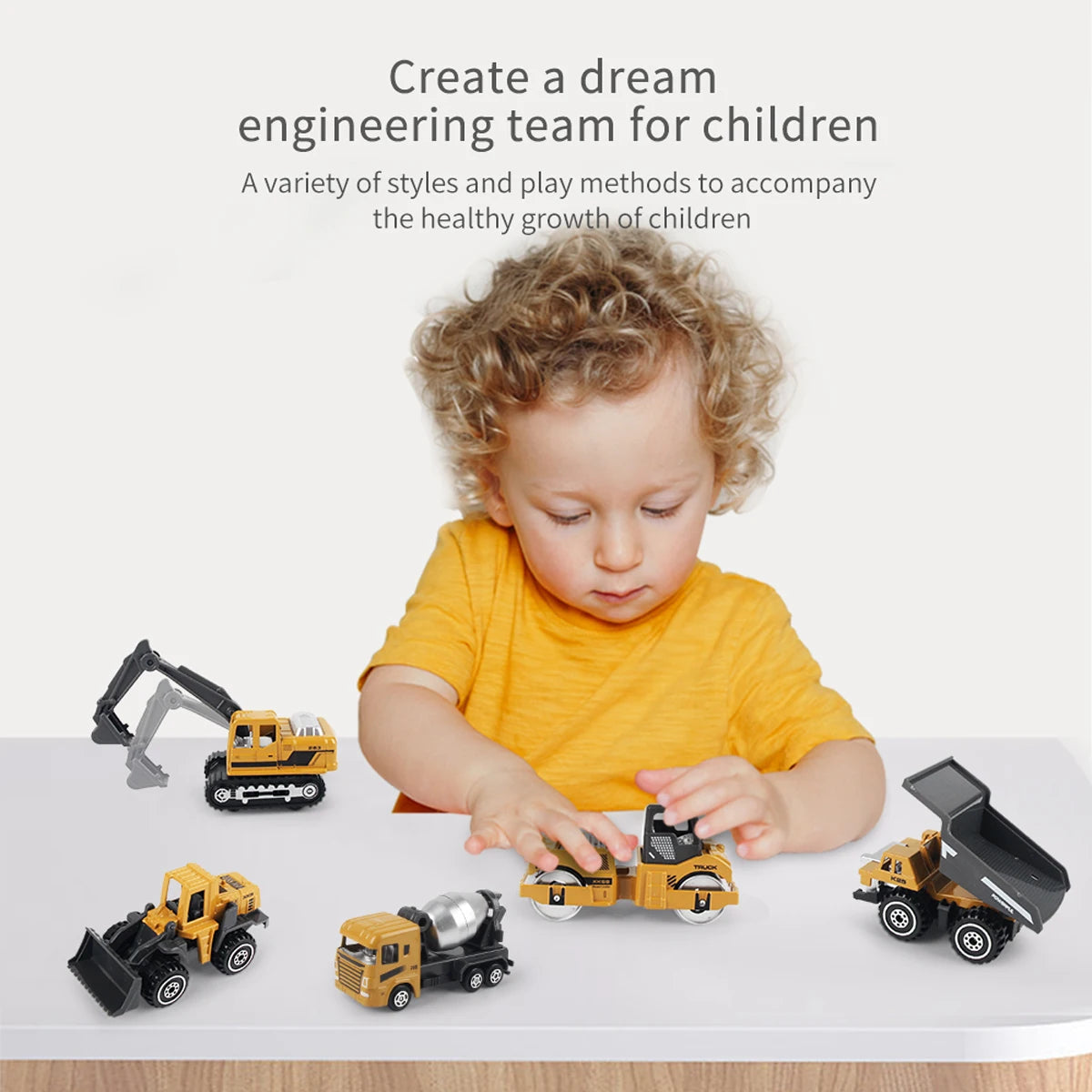 6pcs/set Engineering Construction Trucks