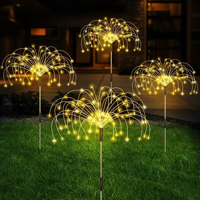 Solar Firework LED Stake Lights