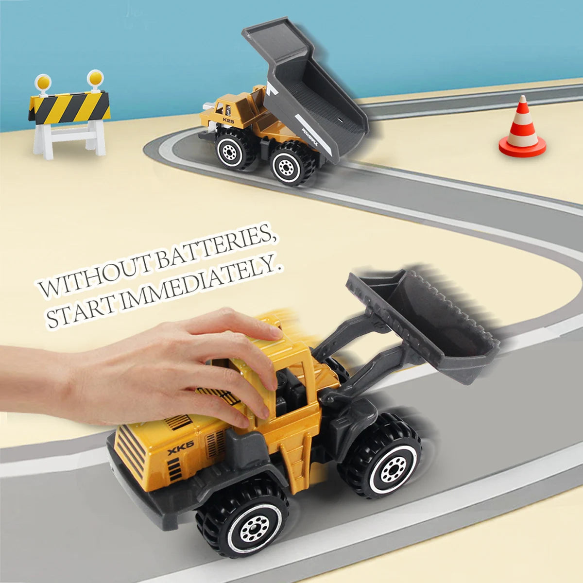 6pcs/set Engineering Construction Trucks
