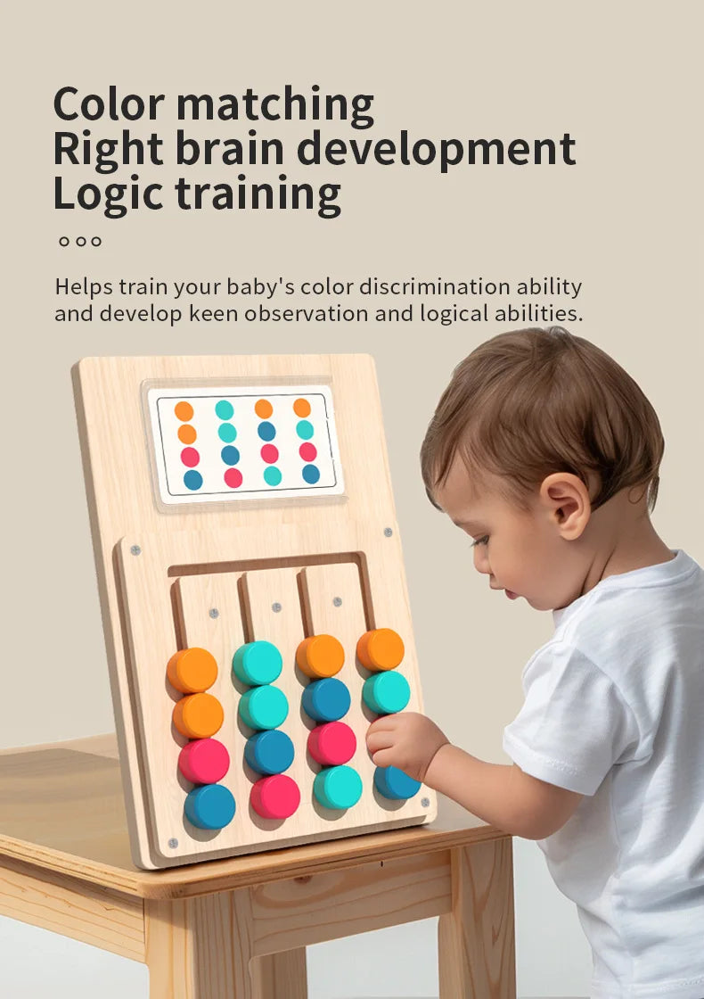 Wooden Colour Matching Cognition Game Board