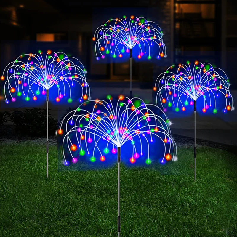Solar Firework LED Stake Lights