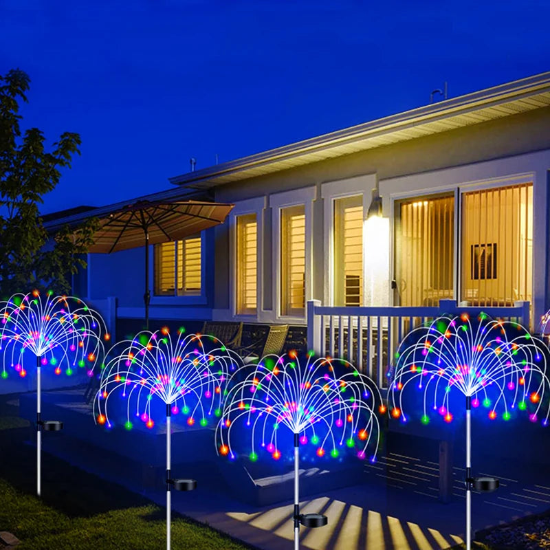 Solar Firework LED Stake Lights