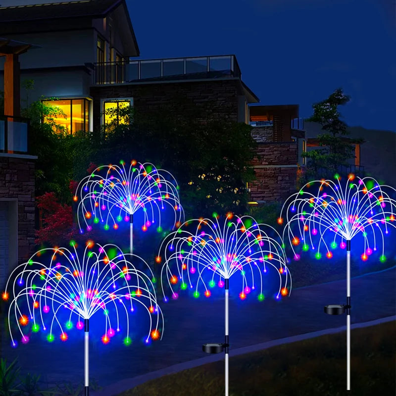 Solar Firework LED Stake Lights