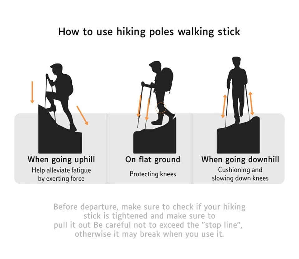 Aluminium Alloy Telescopic Hiking Pole