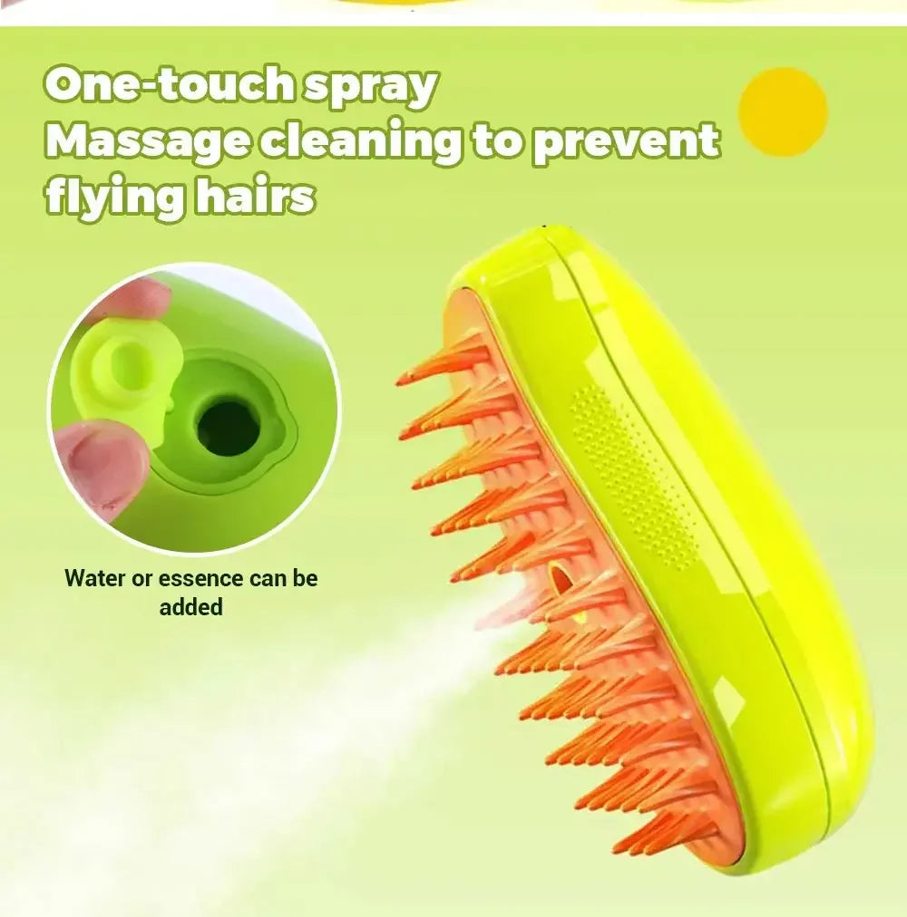 3 in 1 Pet Grooming Steam Brush