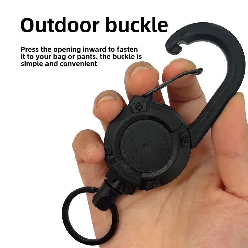 Outdoor Automatic Retractable Wire Rope Carabiner