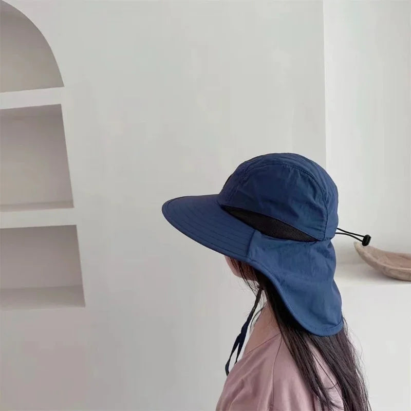 Unisex Summer Wide Brim Waterproof and Quick-drying Hat