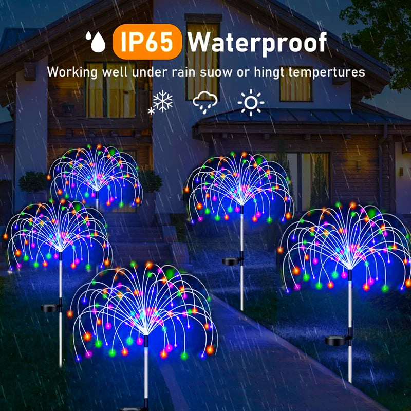 Solar Firework LED Stake Lights