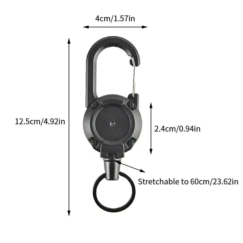 Outdoor Automatic Retractable Wire Rope Carabiner