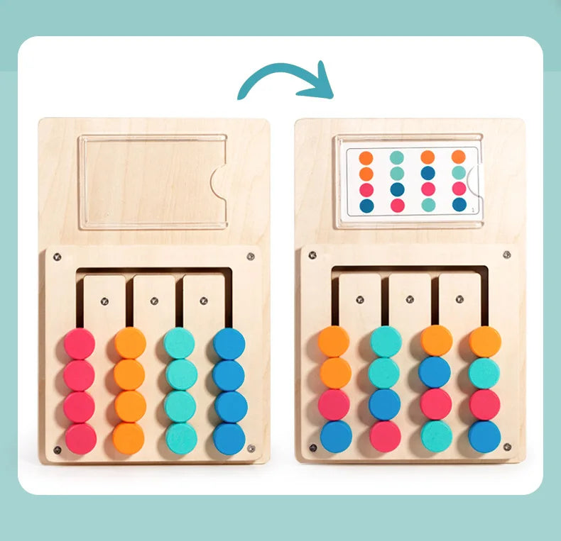 Wooden Colour Matching Cognition Game Board