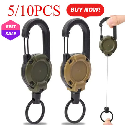 Outdoor Automatic Retractable Wire Rope Carabiner