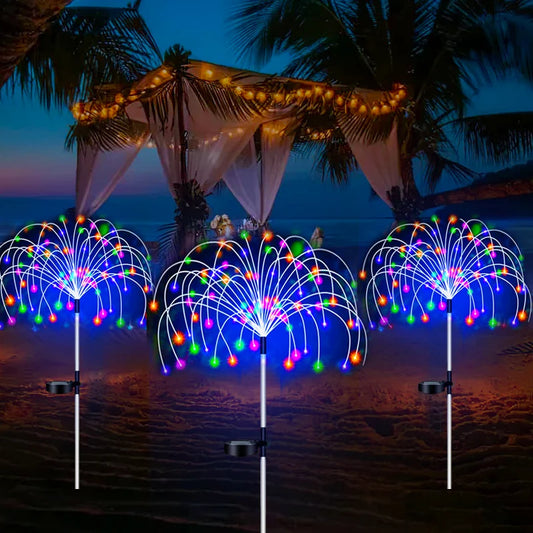 Solar Firework LED Stake Lights