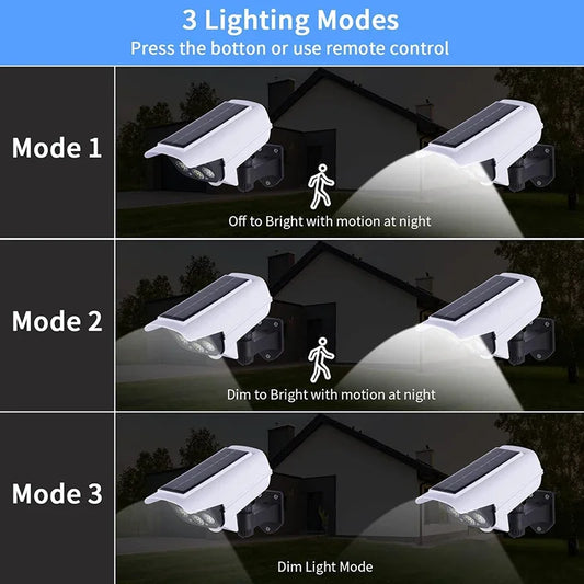 LED Motion Sensor Solar Light Dummy Security Camera