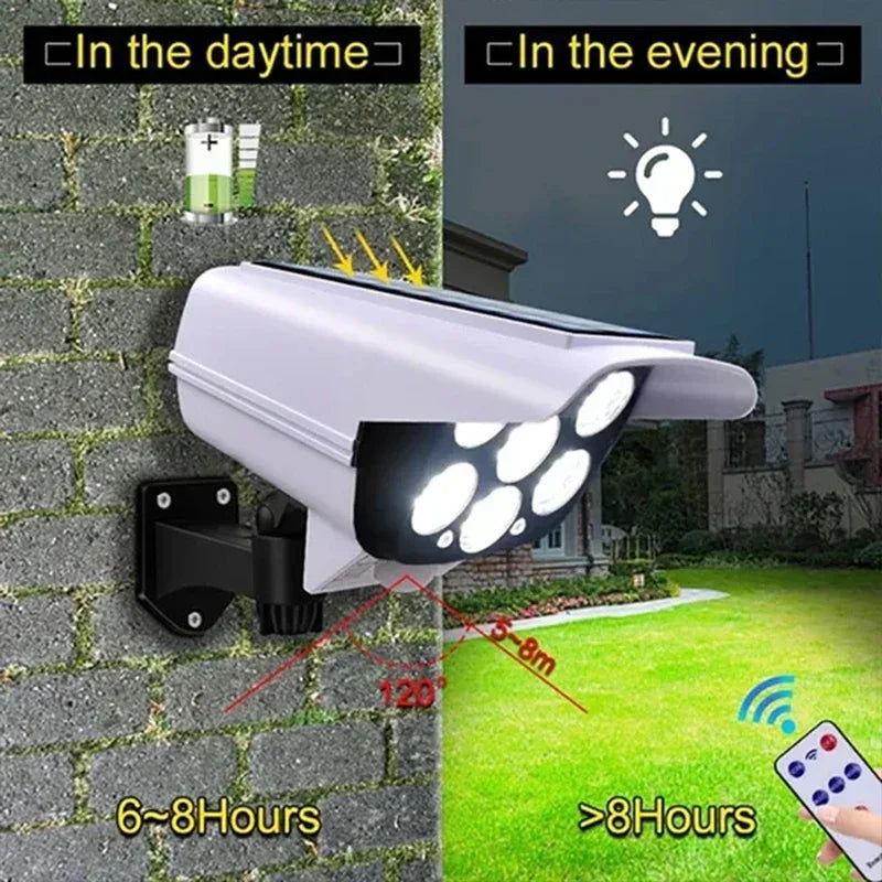 LED Motion Sensor Solar Light Dummy Security Camera