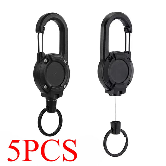 Outdoor Automatic Retractable Wire Rope Carabiner