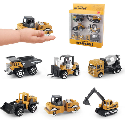6pcs/set Engineering Construction Trucks