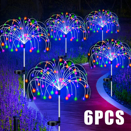 Solar Firework LED Stake Lights