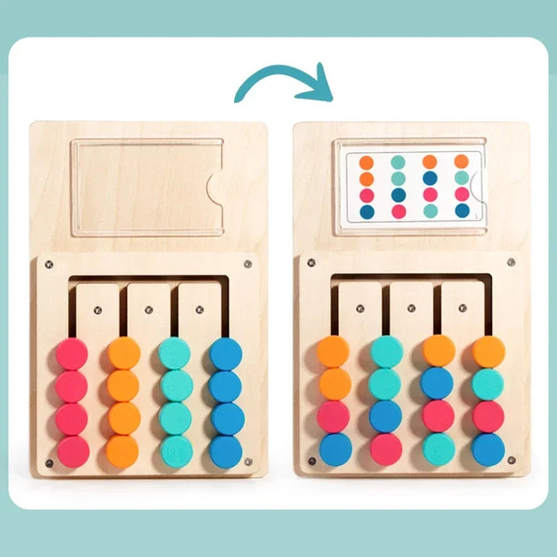 Wooden Colour Matching Cognition Game Board