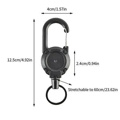 Outdoor Automatic Retractable Wire Rope Carabiner