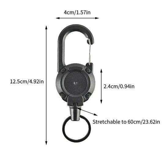 Outdoor Automatic Retractable Wire Rope Carabiner